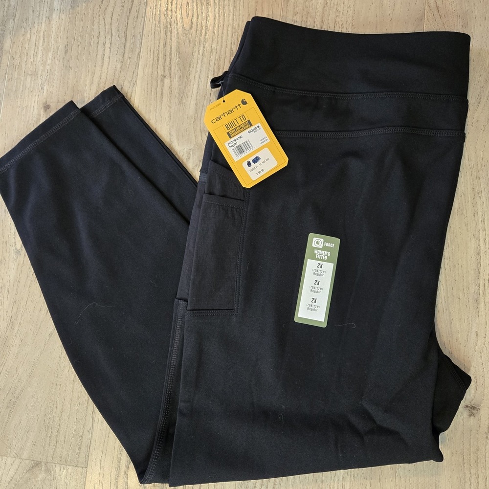 Carhartt Women's Force Fitted Lightweight Utility Legging‎ Black Size 2XL NWT